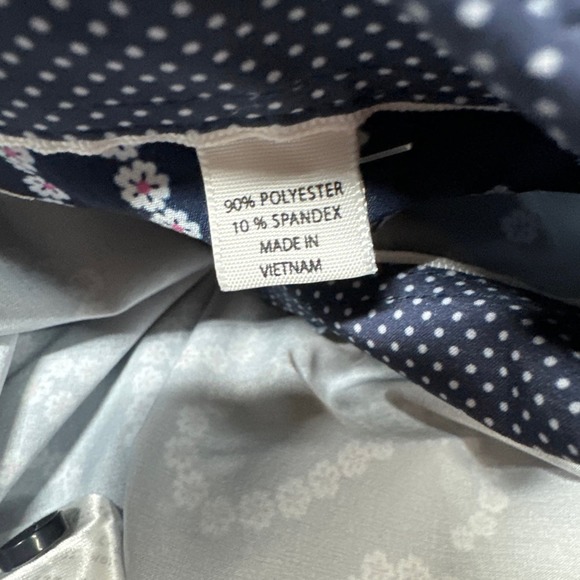 NWT CON.STRUCT 4-Way Stretch Blue Floral Slim Moisture Wicking Button Shirt M - Picture 6 of 6